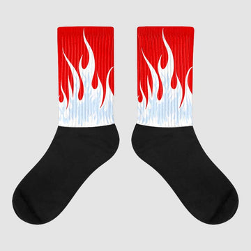 Cherry 11s Sublimated Socks FIRE Graphic