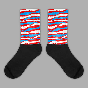 Fruity Pebbles Dunks Sublimated Socks Abstract Tiger Graphic