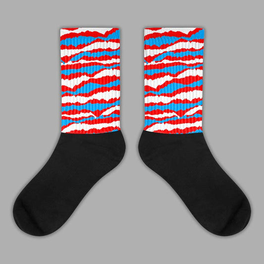 Fruity Pebbles Dunks Sublimated Socks Abstract Tiger Graphic