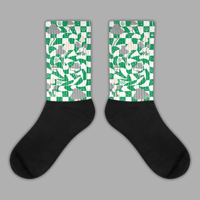 Jordan 3 WMNS “Lucky Green” DopeSkill Sublimated Socks Mushroom Graphic Streetwear