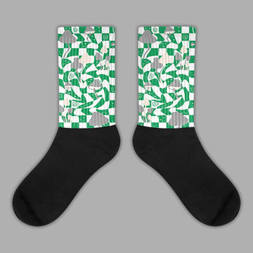 Jordan 3 WMNS “Lucky Green” DopeSkill Sublimated Socks Mushroom Graphic Streetwear