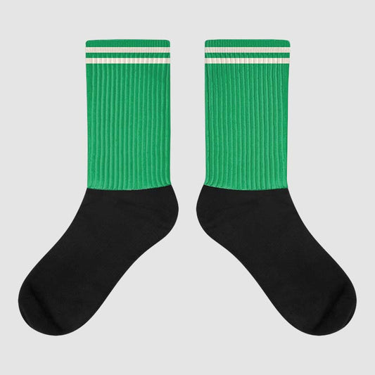 Jordan 2 Retro Lucky Green Sublimated Socks SPORT Graphic Streetwear 