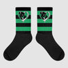 Jordan 1 Low Lucky Green DopeSkill Sublimated Socks Horizontal Stripes Graphic Streetwear