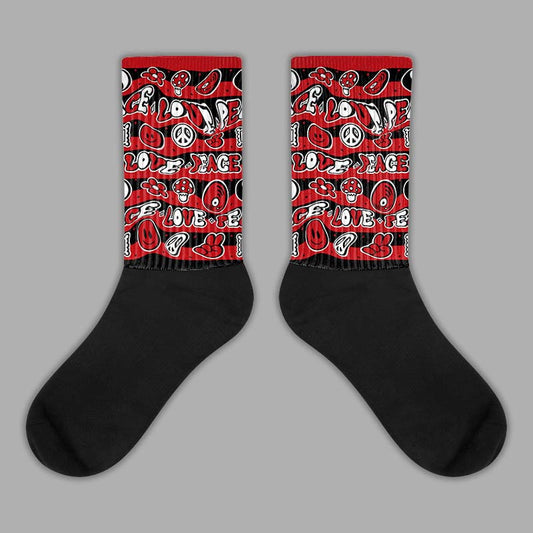 Playoffs 13s Sublimated Socks Love Graphic