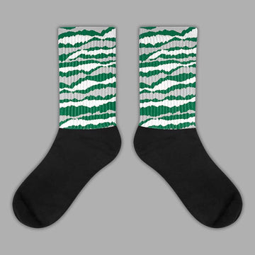 Gorge Green 1s Sublimated Socks Abstract Tiger Graphic