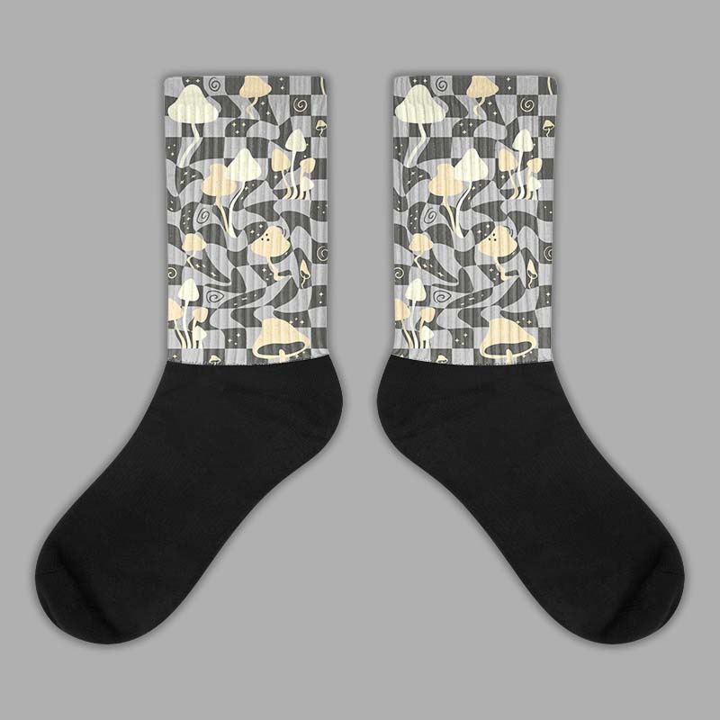 Jordan 4 Retro SE Craft Photon Dust Sublimated Socks Mushroom Graphic Streetwear 