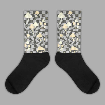 Jordan 4 Retro SE Craft Photon Dust Sublimated Socks Mushroom Graphic Streetwear 