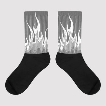 FIRE Sublimated Socks Match Jordan 1 High Stealth