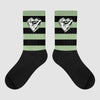 Jordan 4 Retro “Seafoam” Sublimated Socks Horizontal Stripes Graphic Streetwear 