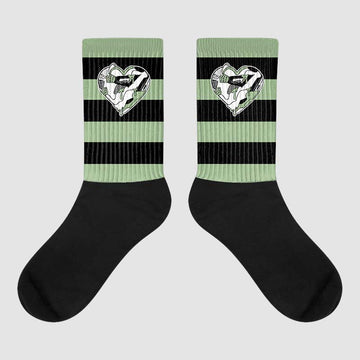 Jordan 4 Retro “Seafoam” Sublimated Socks Horizontal Stripes Graphic Streetwear 