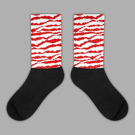 Dunk Low Gym Red Sublimated Socks Abstract Tiger Graphic