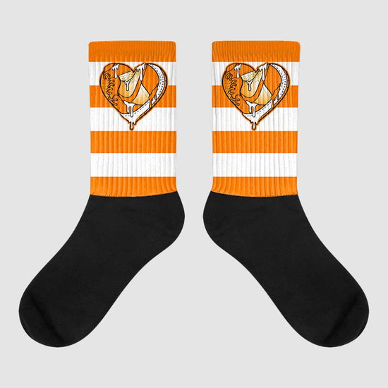 Wmns Dunk Low 'Magma Orange DopeSkill Sublimated Socks Horizontal Stripes Graphic Streetwear