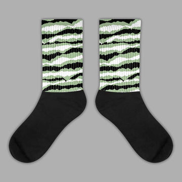 Jordan 4 Retro “Seafoam” Sublimated Socks Abstract Tiger Graphic Streetwear