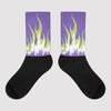 FIRE Sublimated Socks Match Jordan 4 Canyon Purple