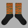 Dunk Low Team Dark Green Orange Sublimated Socks Abstract Tiger Graphic