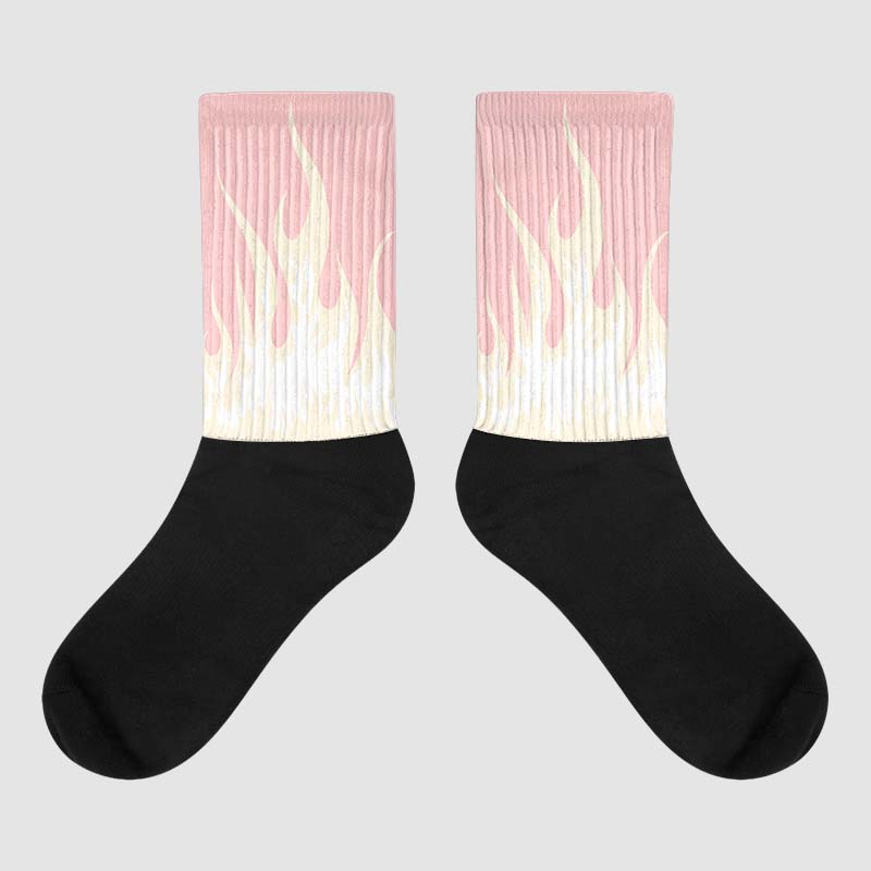 Jordan 1 High OG WMNS Washed Pink DopeSkill Sublimated Socks FIRE Graphic Streetwear 