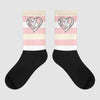 Jordan 1 High OG WMNS Washed Pink DopeSkill Sublimated Socks Horizontal Stripes Graphic Streetwear