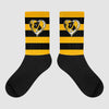 Goldenrod Dunk Sublimated Socks Horizontal Stripes Graphic