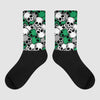 Jordan 3 WMNS “Lucky Green” DopeSkill Sublimated Socks Drawn Skulls Graphic Streetwear