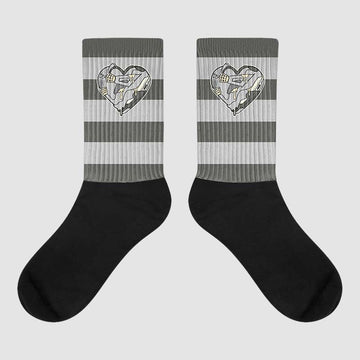 Jordan 4 Retro SE Craft Photon Dust Sublimated Socks Horizontal Stripes Graphic Streetwear 