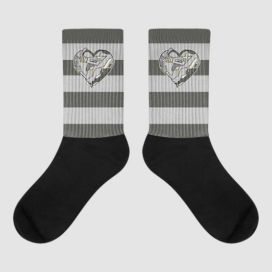 Jordan 4 Retro SE Craft Photon Dust Sublimated Socks Horizontal Stripes Graphic Streetwear 