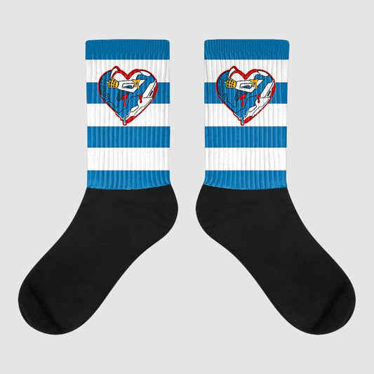 Messy Room 4S Sublimated Socks Horizontal Stripes Graphic