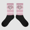 Dunk Low Teddy Bear Pink Sublimated Socks Horizontal Stripes Graphic