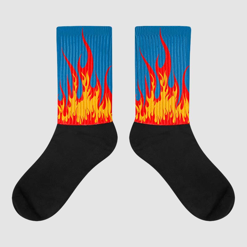 Messy Room 4S Sublimated Socks FIRE Graphic