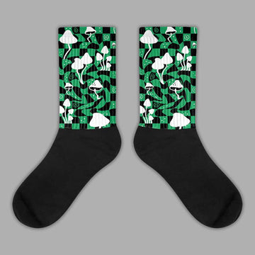 Jordan 1 Low Lucky Green DopeSkill Sublimated Socks Mushroom Graphic Streetwear