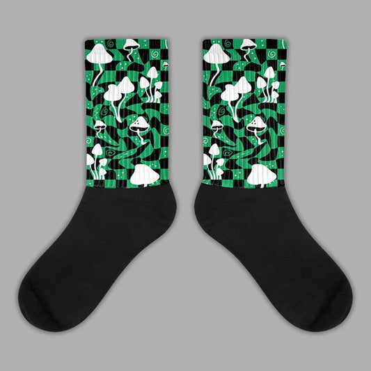 Jordan 1 Low Lucky Green DopeSkill Sublimated Socks Mushroom Graphic Streetwear