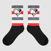 Jordan 3 Retro White Cement Reimagined DopeSkill Sublimated Socks Horizontal Stripes Graphic Streetwear