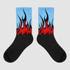 Travis Scott x Jordan 4 Retro 'Cactus Jack' Sublimated Socks FIRE Graphic Streetwear