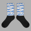 True Blue 1s Sublimated Socks Abstract Tiger Graphic