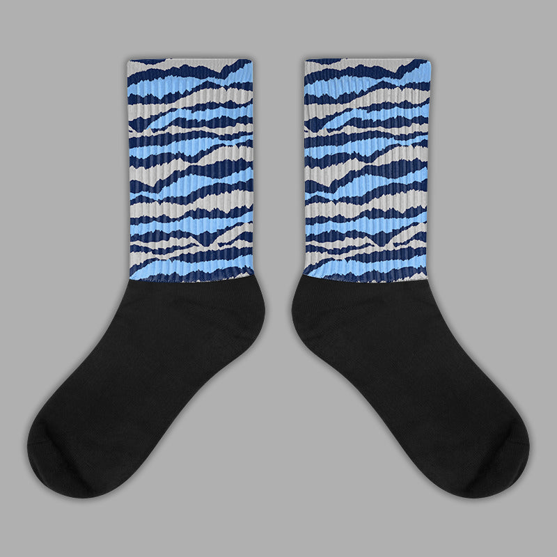 Abstract Tiger Sublimated Socks Match Georgetown 6s