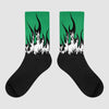 Jordan 1 Low Lucky Green DopeSkill Sublimated Socks FIRE Graphic Streetwear