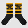 Black Taxi 12s Sublimated Socks Horizontal Stripes Graphic