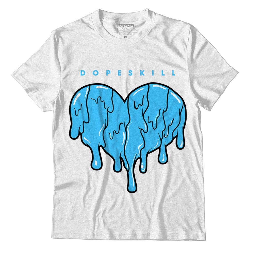 Jordan 12 8-Bit and Jordan 12 “Emoji” DopeSkill T-Shirt Slime Drip Heart Graphic - White 